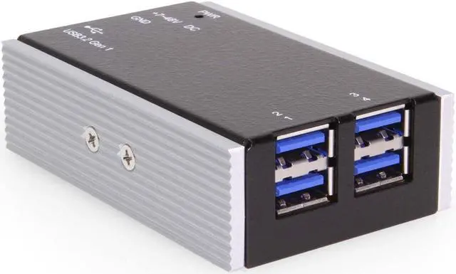 Main image of Coolgear 4 Port Mini USB 3.2 Gen 1 Industrial Wide Temp. Range Hub