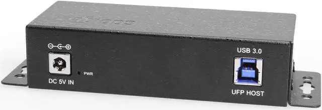 Alt view image 2 of 6 - Coolgear 7 Port USB 3.2 Gen 1 Mini Powered Hub w/ ESD Surge Protection & Power Adapter
