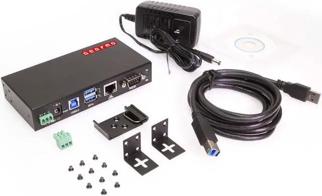 Alt view image 7 of 7 - Gearmo 2-Port USB 3.2 Gen 1 Industrial Surface & DIN-Rail Mount Hub w/ Gigabit Ethernet & DB9 Serial FTDI Chipset