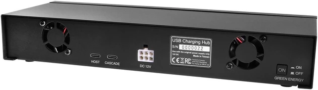 Alt view image 2 of 6 - Coolgear 12 Port USB 2.0 Type C Charging Hub 3 Amp Per Port