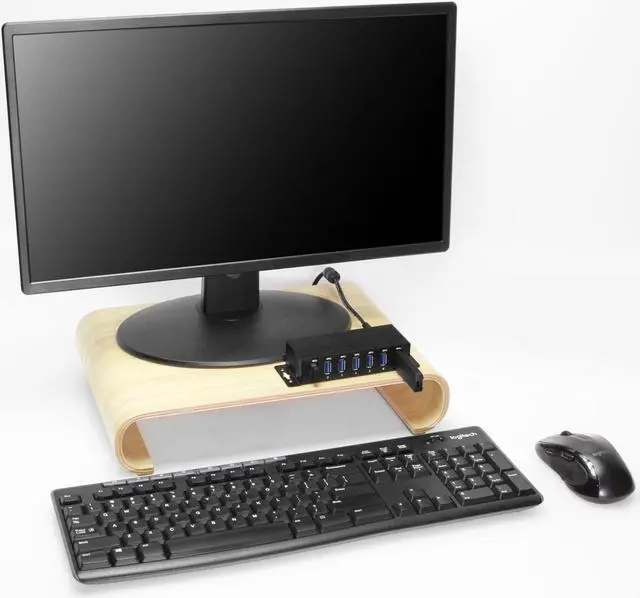 Alt view image 6 of 6 - Coolgear 7 Port USB 3.2 Gen 1 Mini Powered Hub w/ ESD Surge Protection & Power Adapter