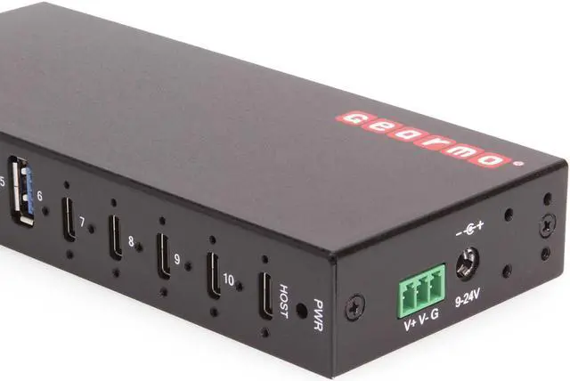 Alt view image 2 of 6 - Gearmo 10-Port USB 3.2 Gen 2 Hub - 6 Type-A Ports 4 Type-C Ports & ESD Protection