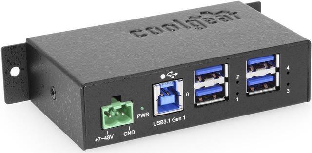 Main image of Coolgear 4-Port Managed USB 3.2 Hub with Advanced Charging Support & Surge Protection