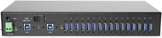 Alt view image 3 of 7 - Coolgear 16 Port Managed USB 3.2 Gen 1 Hub w/ 15KV ESD Surge Protection