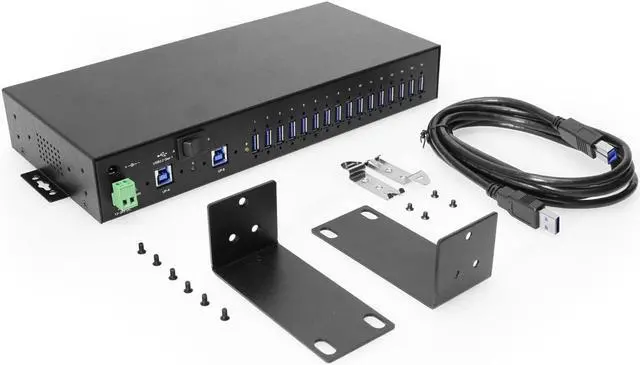 Alt view image 7 of 7 - Coolgear 16 Port Managed USB 3.2 Gen 1 Hub w/ 15KV ESD Surge Protection