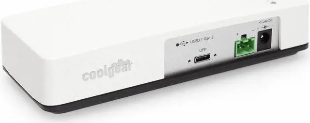 Alt view image 2 of 6 - Coolgear 4 Port USB 3.2 Gen 2 Type-C Hub, 10Gbps Speeds, Screw Locking Ports, Status LEDs, AC Power Adapter Included