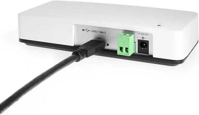 Alt view image 3 of 6 - Coolgear 4 Port USB 3.2 Gen 2 Type-C Hub, 10Gbps Speeds, Screw Locking Ports, Status LEDs, AC Power Adapter Included