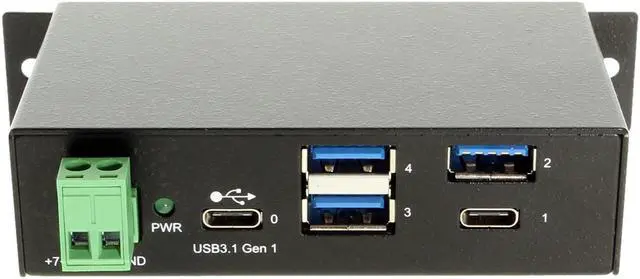 Alt view image 3 of 6 - Coolgear USB C Hub 4 Port USB 3.1 Gen1 SuperSpeed USB C Upstream