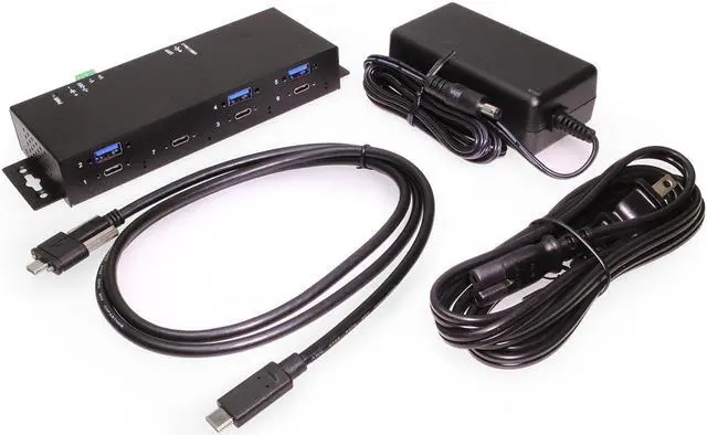 Alt view image 6 of 6 - Coolgear 7 Port USB-C Hub with Surge Protection, 5Gbps Speed & 2.4A Charging