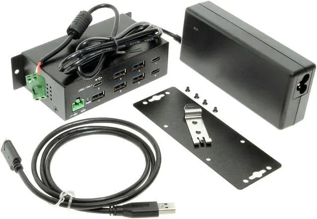 Alt view image 6 of 6 - Coolgear 7 Port USB 3.2 Gen 1 Type-C Hub w/ ESD Surge Protection & USB-C Upstream