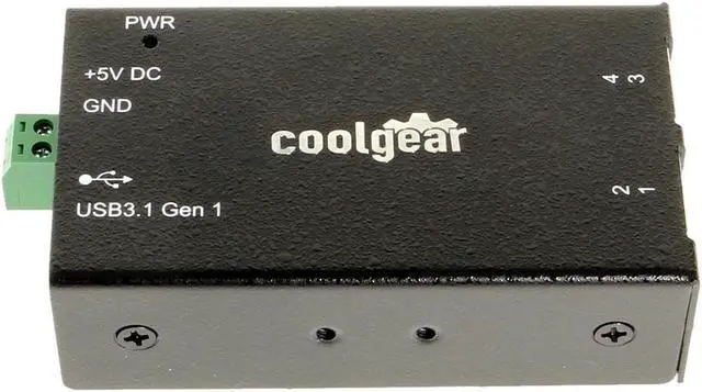 Alt view image 2 of 7 - Coolgear 4 Port USB 3.1 Micro Hub with Surge Protection and Mounting Kit