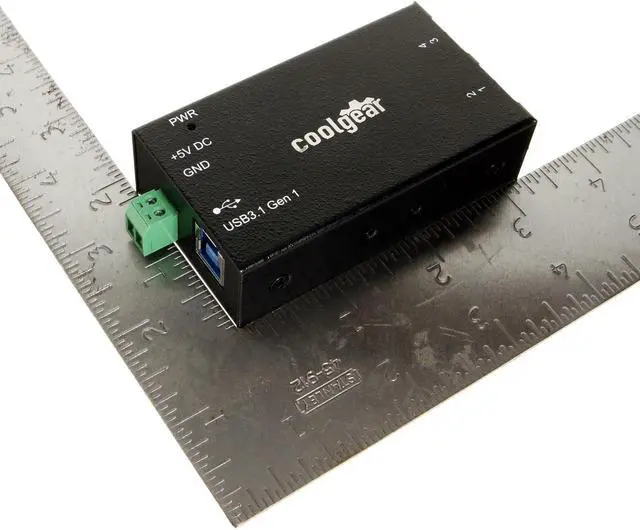Alt view image 4 of 7 - Coolgear 4 Port USB 3.1 Micro Hub with Surge Protection and Mounting Kit