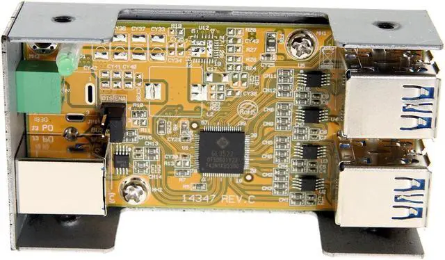 Alt view image 5 of 7 - Coolgear 4 Port USB 3.1 Micro Hub with Surge Protection and Mounting Kit
