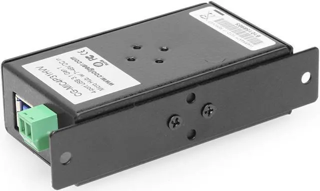 Alt view image 4 of 6 - Coolgear Compact 4-Port USB 3.2 Gen 1 Micro Hub for Industrial Use, 5Gbps Data, Variable Voltage Input, and Surge Protection