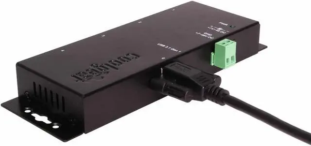 Alt view image 4 of 6 - Coolgear USB 3.0 4-Port Industrial Hub, GL 3520 Chipset, Power Supply Included, 5 Gbps Speeds, Mountable, Supports MTT