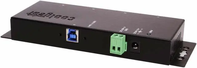 Alt view image 2 of 6 - Coolgear USB 3.0 4-Port Industrial Hub, GL 3520 Chipset, Power Supply Included, 5 Gbps Speeds, Mountable, Supports MTT