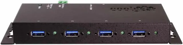 Alt view image 3 of 6 - Coolgear USB 3.0 4-Port Industrial Hub, GL 3520 Chipset, Power Supply Included, 5 Gbps Speeds, Mountable, Supports MTT