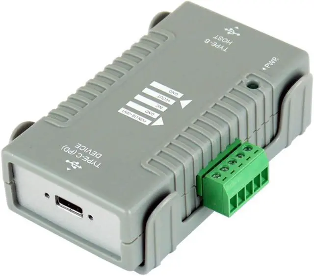 Alt view image 2 of 7 - Coolgear Power Delivery Injector USB Type-C PD 2.0 Gen1 and Gen2 Super Speed USB 3.1 B Host to USB 3.1 PD Device