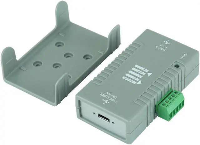 Alt view image 3 of 7 - Coolgear Power Delivery Injector USB Type-C PD 2.0 Gen1 and Gen2 Super Speed USB 3.1 B Host to USB 3.1 PD Device