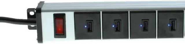 Alt view image 3 of 5 - Cablemax 2ft. Mountable USB 16 Port Charge Strip | Individual Powered USB Ports