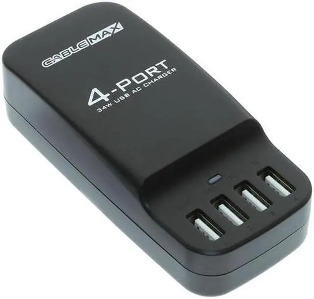 Alt view image 3 of 4 - Cablemax 4 Port USB Desktop 34W AC Charger for Tablet and Smart Phone