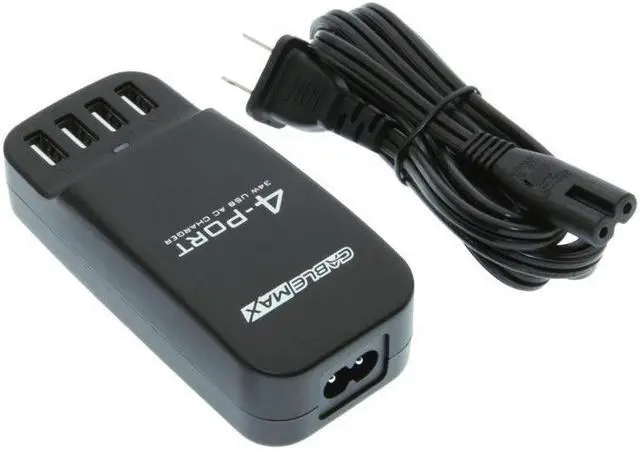 Alt view image 4 of 4 - Cablemax 4 Port USB Desktop 34W AC Charger for Tablet and Smart Phone