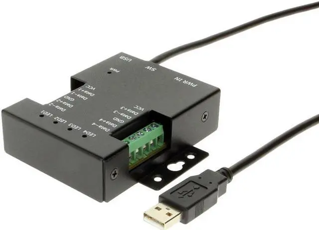 Alt view image 3 of 5 - Coolgear 4 Port USB to RS485 High Speed Adapter w/12V DC Power Supply