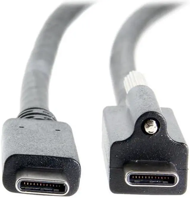 Alt view image 6 of 6 - Coolgear 20in. USB Single Screw Lock Type-C to C Male Cable 10GB Data 5A Power