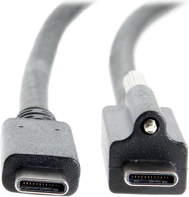 Alt view image 6 of 6 - Coolgear 3ft. USB Single Screw Lock Type-C to C Male Cable 10GB Data 5A Power