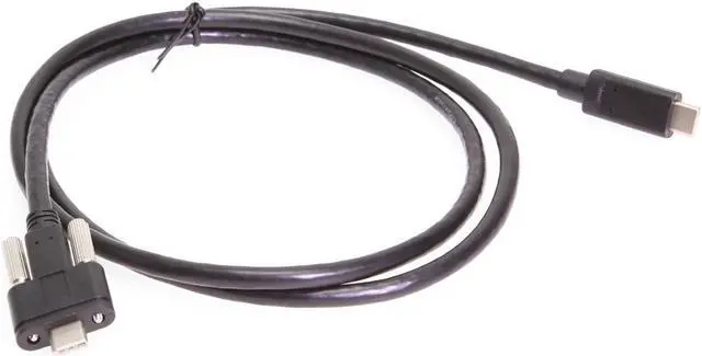 Alt view image 2 of 3 - Coolgear USB 3.2 Gen 2 Type-C to C Dual Screw Lock 1 Meter Cable 10GB Data 5A Power