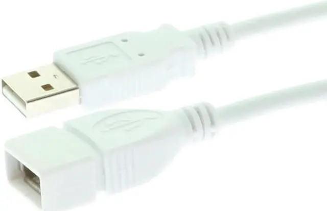 Main image of USBGear USB 2.0 Extension Cable 10ft White A-Male to A-Female