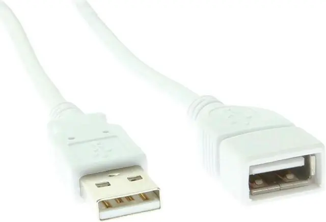 Alt view image 2 of 5 - USBGear USB 2.0 Extension Cable 10ft White A-Male to A-Female