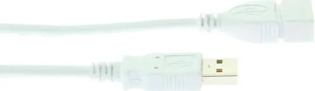 Alt view image 3 of 5 - USBGear USB 2.0 Extension Cable 10ft White A-Male to A-Female