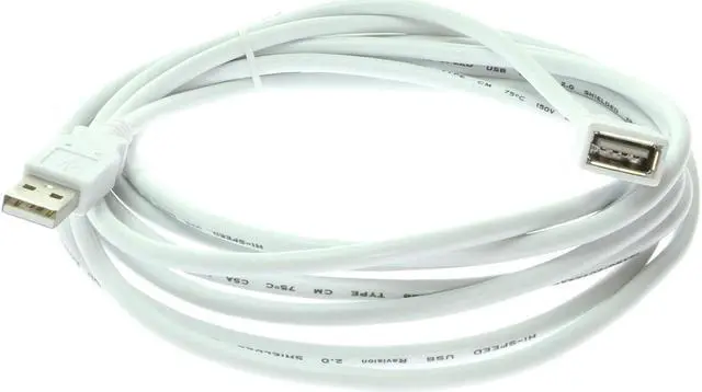 Alt view image 4 of 5 - USBGear USB 2.0 Extension Cable 10ft White A-Male to A-Female