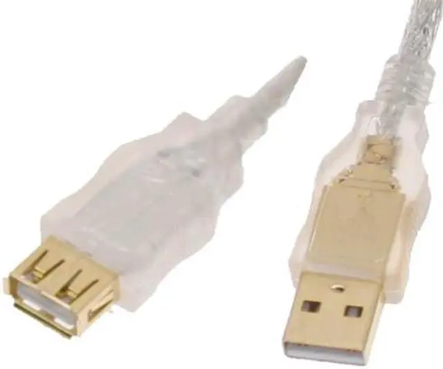 Alt view image 2 of 3 - USBGear Clear USB 2.0 Hi-Speed A to A Extension Cable 24-inch Gold Plated