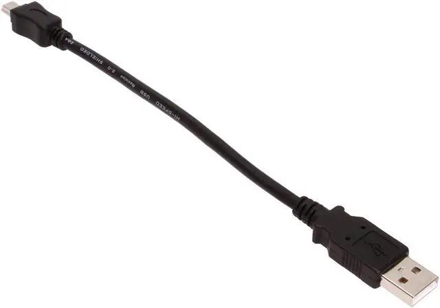 Alt view image 4 of 5 - USBGear 8 inch Black USB A to Mini B Cable