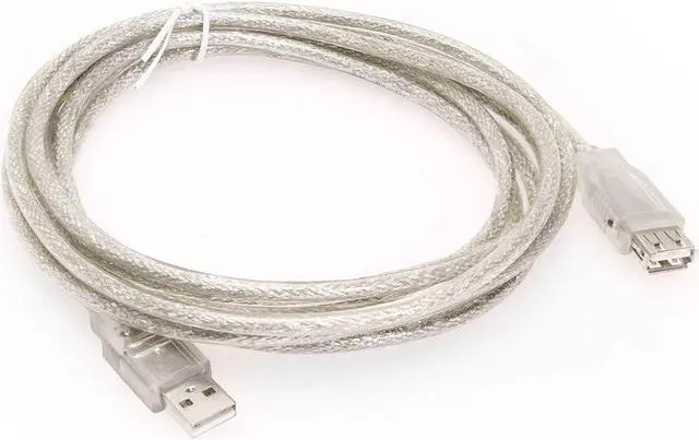 Alt view image 2 of 5 - USBGear 10ft. Clear USB 2.0 Hi-Speed A to A High Performance Extension Cable