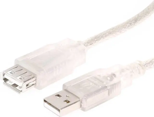 Main image of USBGear 10ft. Clear USB 2.0 Hi-Speed A to A High Performance Extension Cable