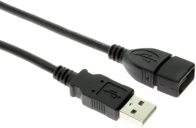 Main image of USBGear USB 2.0 Hi-Speed A to A Extension Cable 3ft. Black 28/24 AWG