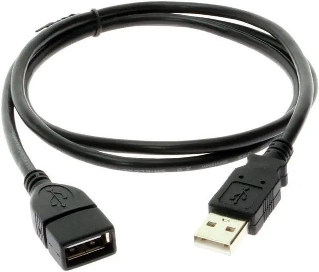 Alt view image 3 of 3 - USBGear USB 2.0 Hi-Speed A to A Extension Cable 3ft. Black 28/24 AWG