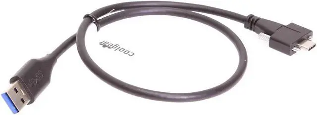 Alt view image 2 of 3 - Coolgear Secure USB-C to USB-A Cable 20in Screw Lock for Stable Connections, 5Gbps Data, 3A Power