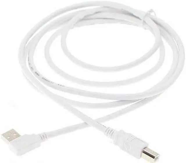 Alt view image 2 of 4 - USBGear 6ft. White USB Cable A Left Angle to B High-Speed USB 2.0 Device Cable