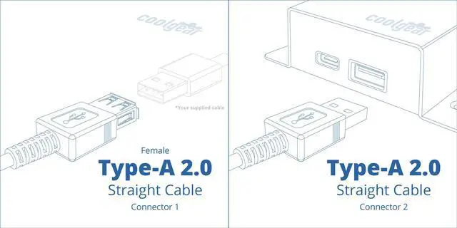 Alt view image 2 of 3 - USBGear 5ft. White USB 2.0 A-Male to A-Female Extension Cable