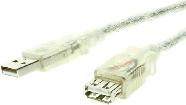 Main image of USBGear USBGEAR Pro-Series USB 2.0 Hi-Speed A to A Extension Cable 6ft. Clear