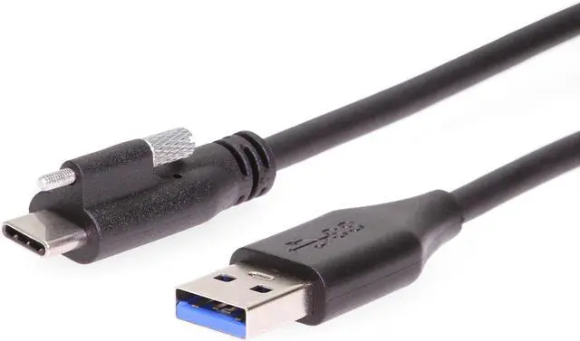 Main image of Coolgear USB 3.2 Gen 1 Single Screw Lock Type-A to C Cable 5GB Data 3A Power 0.5M