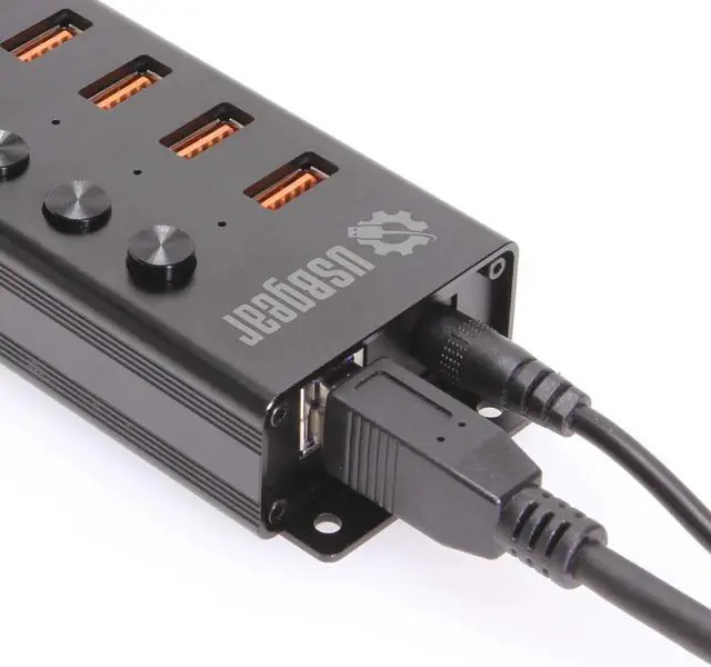 Alt view image 3 of 5 - USBGear 7 Port USB 3.2 Gen 2 Hub with Individual On/Off Switches & 10Gbps Data Speeds