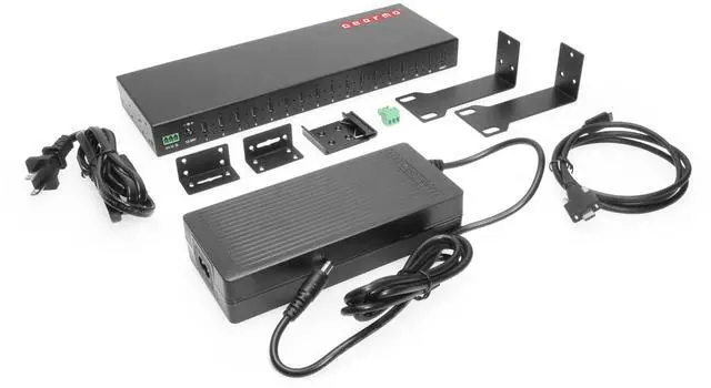 Alt view image 7 of 7 - Gearmo 16-Port USB 3.2 Gen 2 Type-C Industrial Rack Mount Compatible Hub w/ ESD Surge Protection