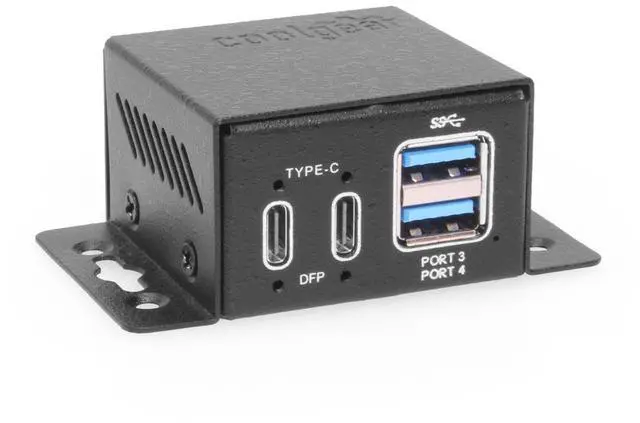 Main image of Coolgear 4 Port USB 3.2 Gen 1 Type-C & A Micro Powered Hub w/ ESD Surge Protection & Power Adapter