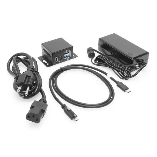 Alt view image 5 of 5 - Coolgear 4 Port USB 3.2 Gen 1 Type-C & A Micro Powered Hub w/ ESD Surge Protection & Power Adapter