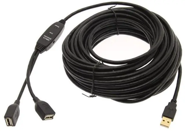 Alt view image 2 of 2 - USBGear 2-Port USB 2.0 17ft Active Extension Cable